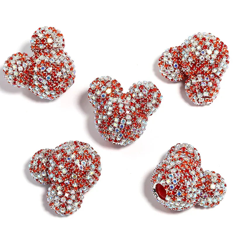 Color Mickey Head Rhinestone Chain Drill Ball Beaded
