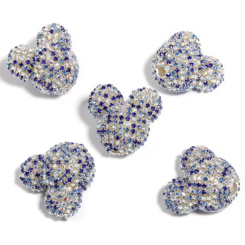 Color Mickey Head Rhinestone Chain Drill Ball Beaded