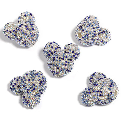 Color Mickey Head Rhinestone Chain Drill Ball Beaded
