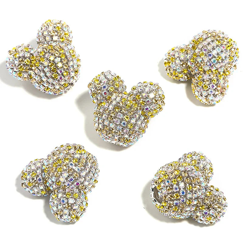 Color Mickey Head Rhinestone Chain Drill Ball Beaded