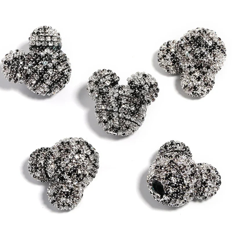 Color Mickey Head Rhinestone Chain Drill Ball Beaded