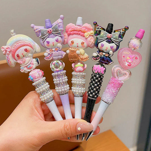 Sanrio Cute Sparkling Rhinestone Beaded Ballpoint Pen