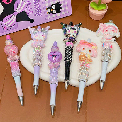Sanrio Cute Sparkling Rhinestone Beaded Ballpoint Pen