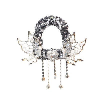 DIY Wings Photo Frame Beads Beaded Pen Pendant