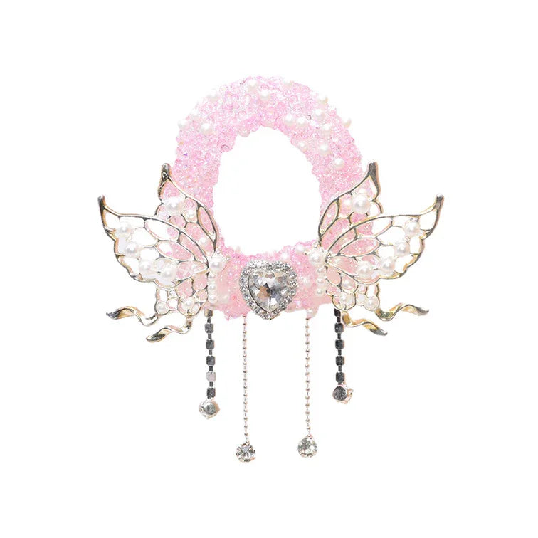 DIY Wings Photo Frame Beads Beaded Pen Pendant