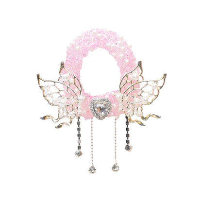 DIY Wings Photo Frame Beads Beaded Pen Pendant