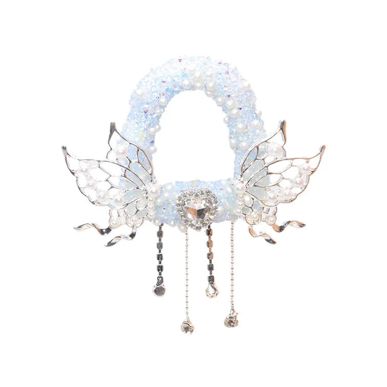 DIY Wings Photo Frame Beads Beaded Pen Pendant
