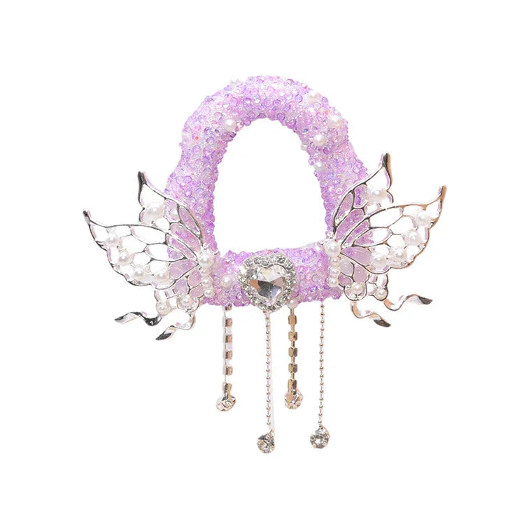 DIY Wings Photo Frame Beads Beaded Pen Pendant