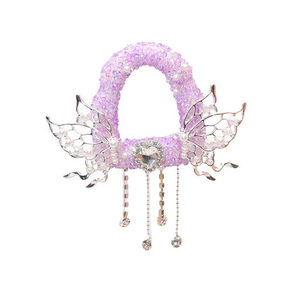 DIY Wings Photo Frame Beads Beaded Pen Pendant