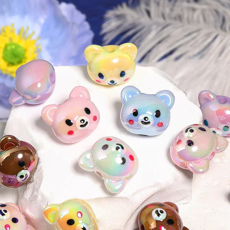 Acrylic Cute Bear Beaded