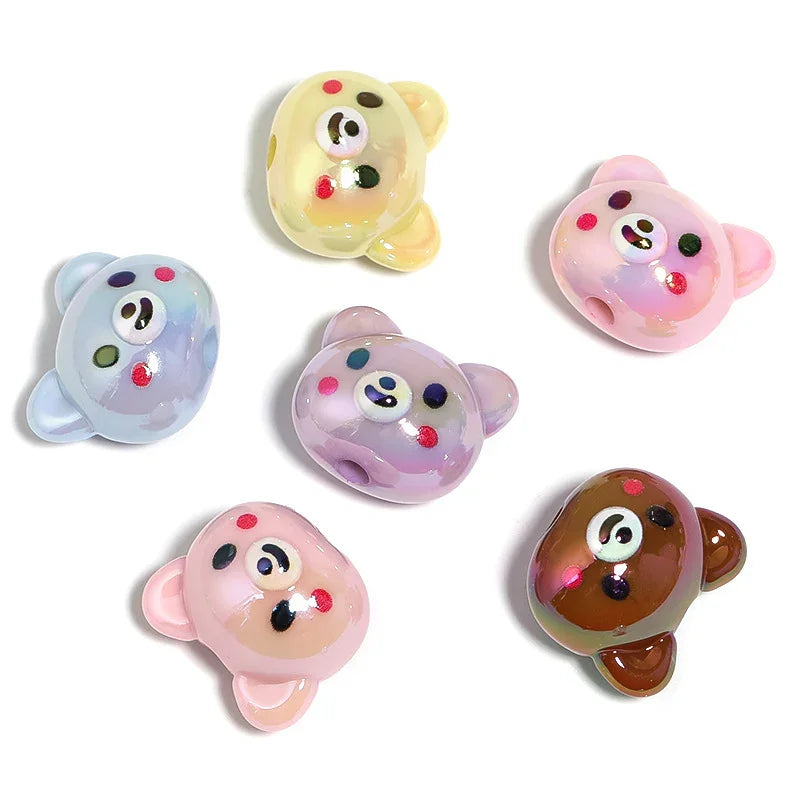 Acrylic Cute Bear Beaded