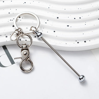 DIY Beaded Keychain Gradient Color Keychain