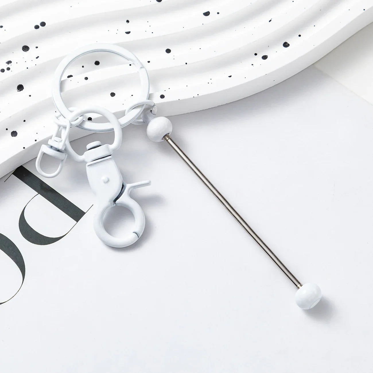 DIY Beaded Keychain Gradient Color Keychain
