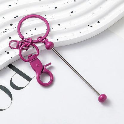 DIY Beaded Keychain Gradient Color Keychain