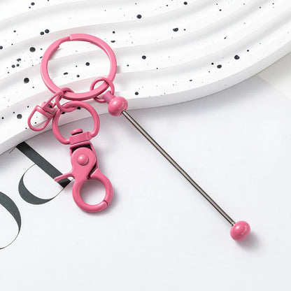 DIY Beaded Keychain Gradient Color Keychain