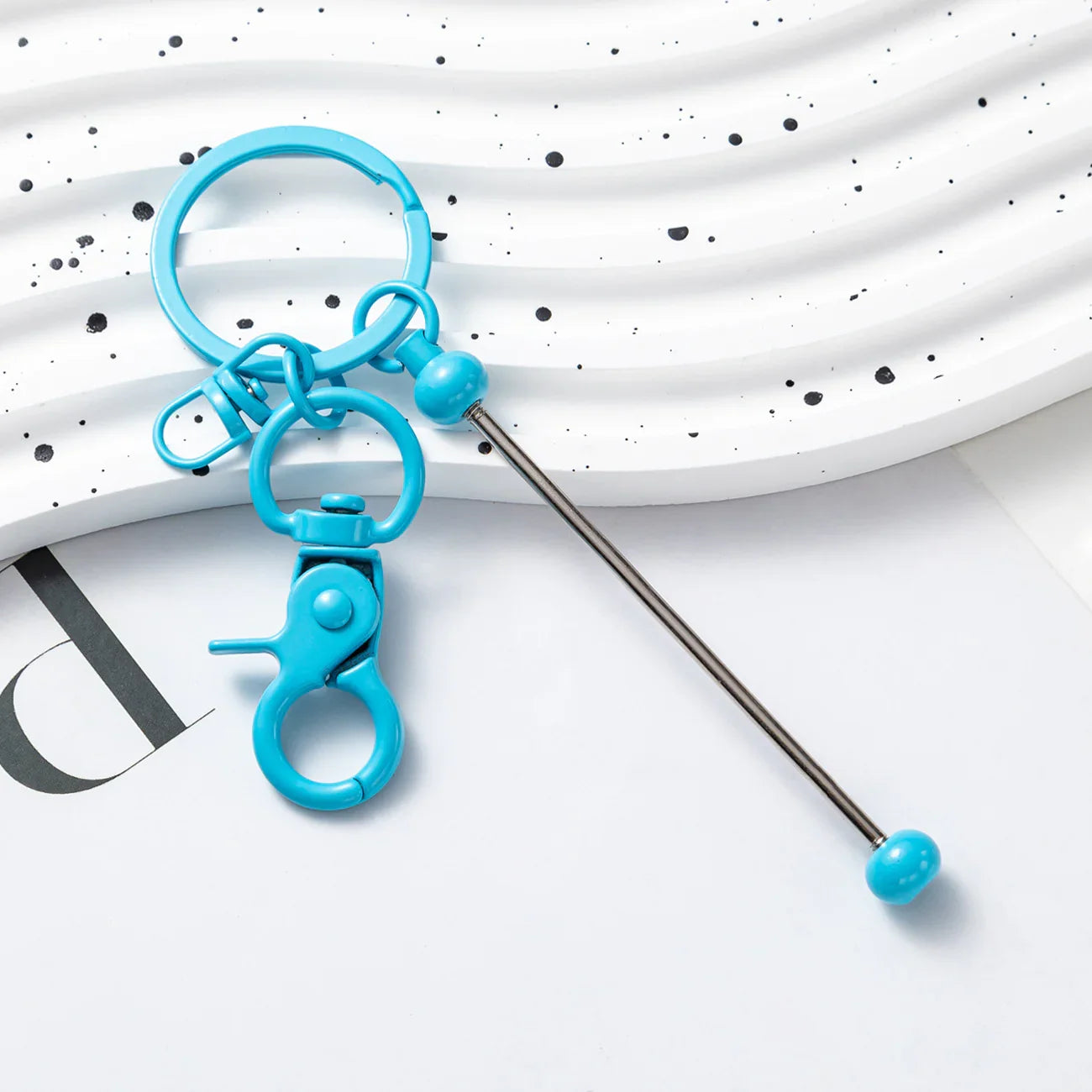 DIY Beaded Keychain Gradient Color Keychain