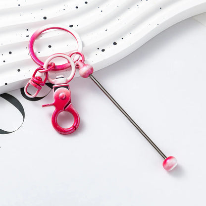 DIY Beaded Keychain Gradient Color Keychain