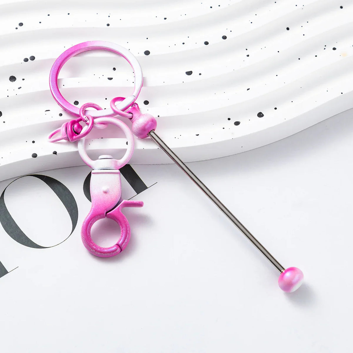 DIY Beaded Keychain Gradient Color Keychain | DIY Beadable Pen Craft Gift Idea