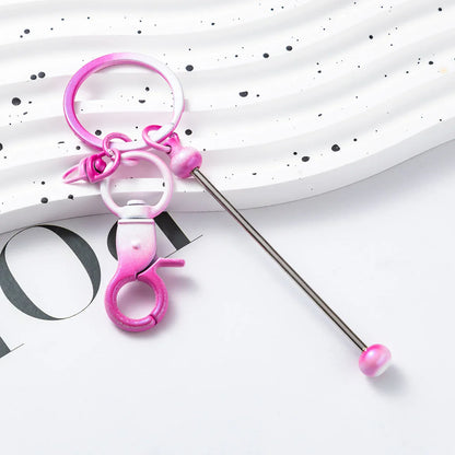 DIY Beaded Keychain Gradient Color Keychain