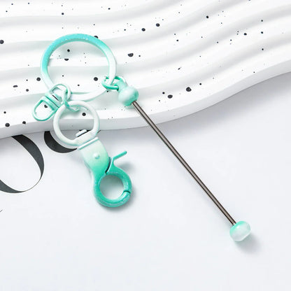 DIY Beaded Keychain Gradient Color Keychain