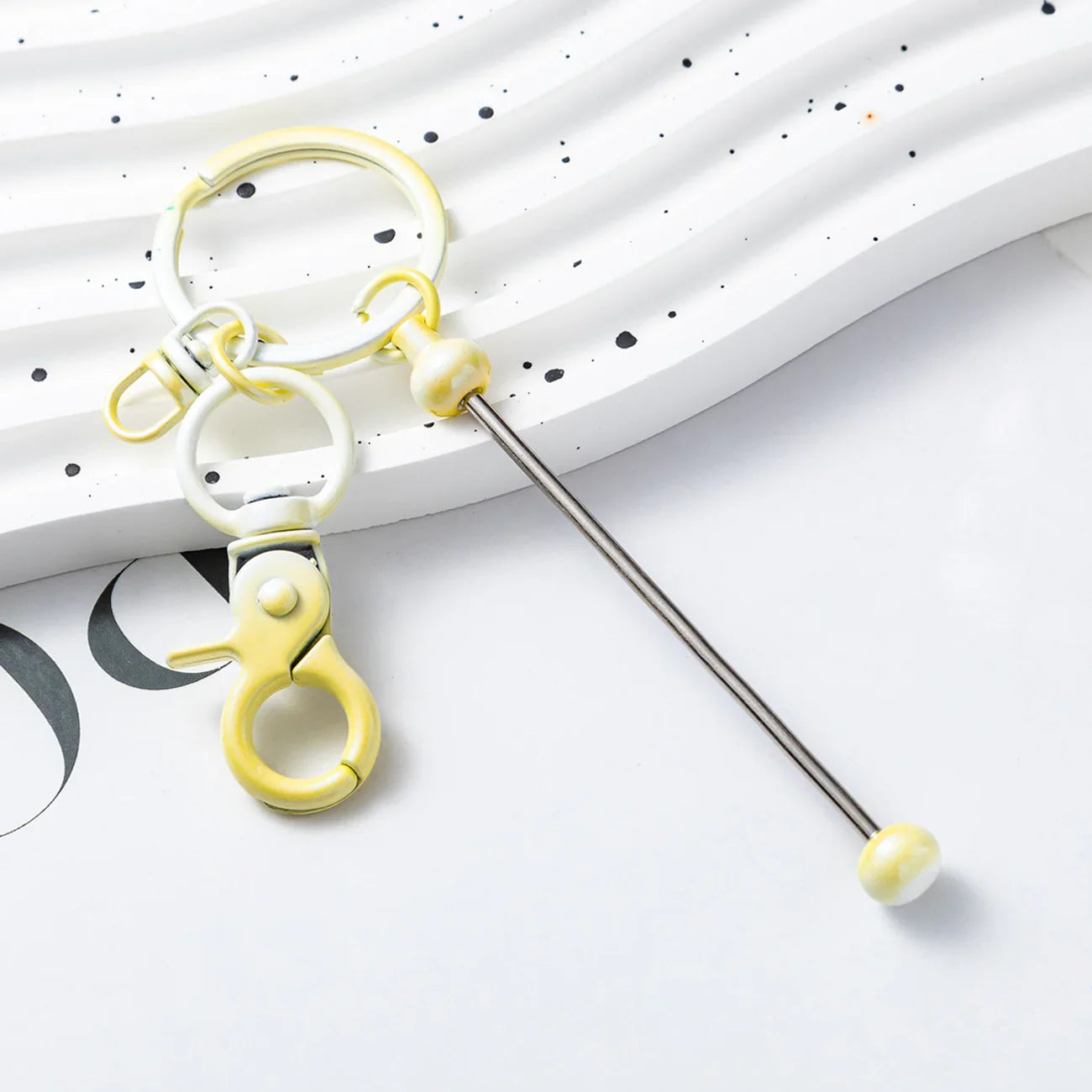 DIY Beaded Keychain Gradient Color Keychain