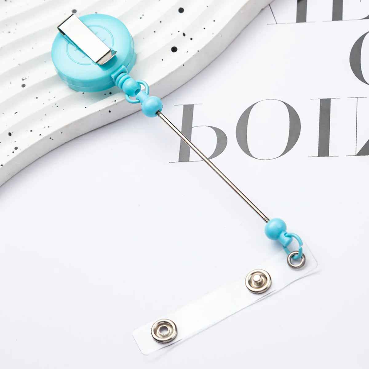 Card Holder Retractable Easy-pull Buckle DIY Beads Badge ID Easy-pull Pull Buckle | DIY Beadable Pen Craft Gift Idea