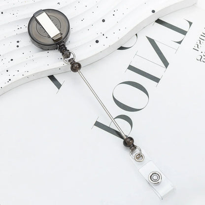 Card Holder Retractable Easy-pull Buckle DIY Beads Badge ID Easy-pull Pull Buckle