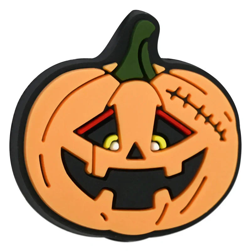 Cartoon Halloween Pumpkin Beaded Patch Focus Bead Jewelry | Silicone Focal Bead for DIY Keychain & Pen Wrap