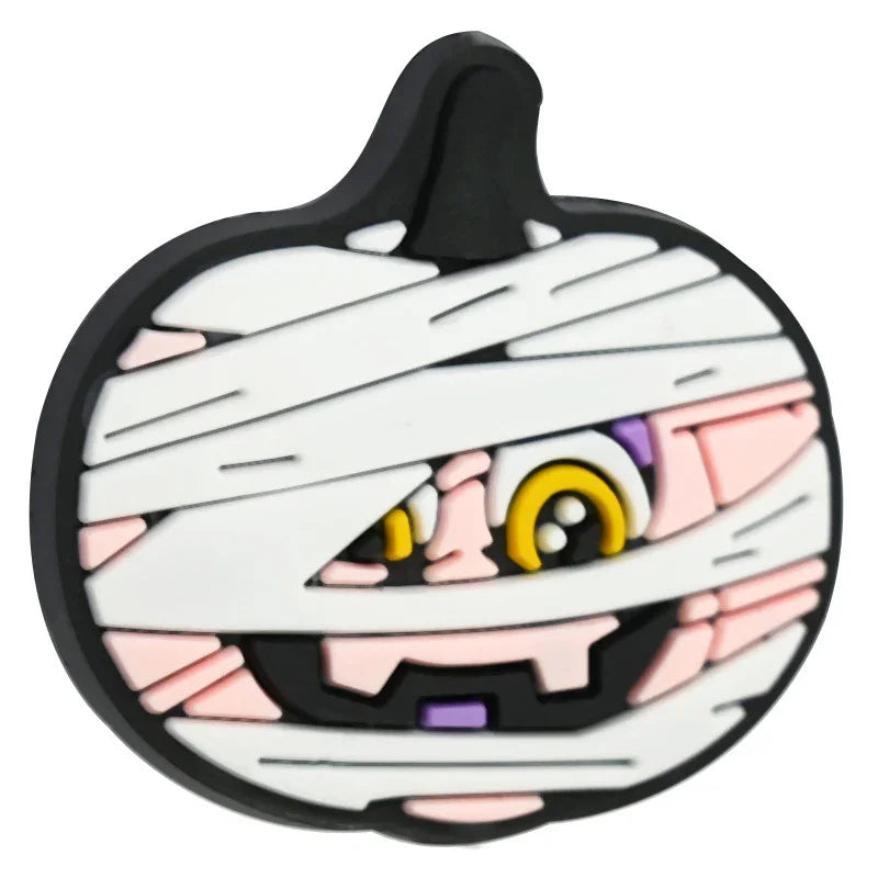Cartoon Halloween Pumpkin Beaded Patch Focus Bead Jewelry | Silicone Focal Bead for DIY Keychain & Pen Wrap