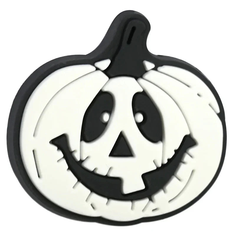 Cartoon Halloween Pumpkin Beaded Patch Focus Bead Jewelry | Silicone Focal Bead for DIY Keychain & Pen Wrap