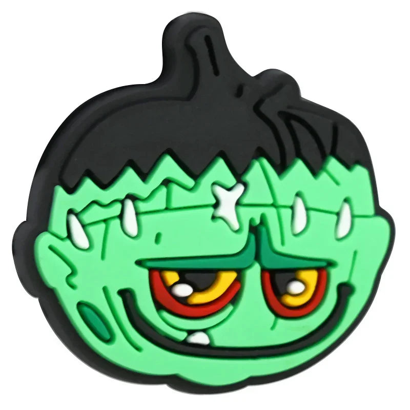 Cartoon Halloween Pumpkin Beaded Patch Focus Bead Jewelry | Silicone Focal Bead for DIY Keychain & Pen Wrap