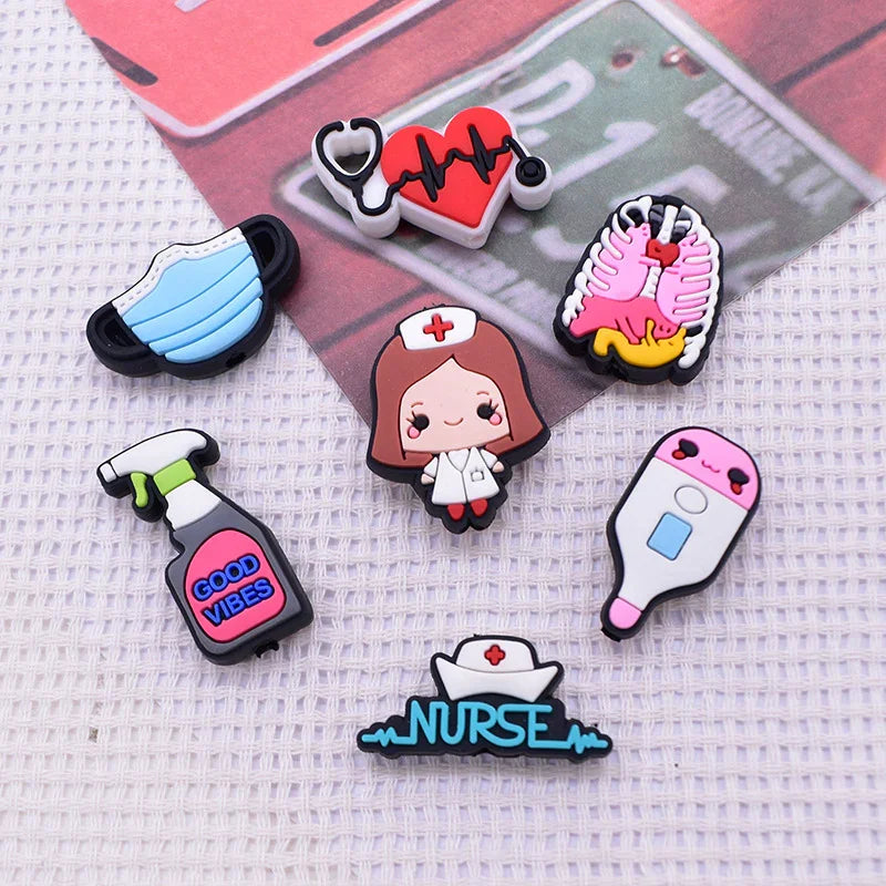 Medical Care Beads Soft Plastic Beads PVC Glue Beads | Silicone Focal Bead for DIY Keychain & Pen Wrap