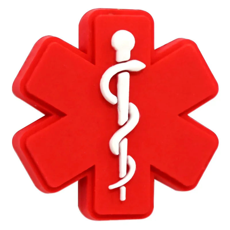Medical Care Beads Soft Plastic Beads PVC Glue Beads | Silicone Focal Bead for DIY Keychain & Pen Wrap