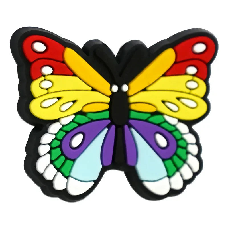 Colorful butterfly beaded DIY scattered beads | Silicone Focal Bead for DIY Keychain & Pen Wrap
