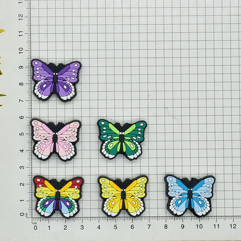 Colorful butterfly beaded DIY scattered beads | Silicone Focal Bead for DIY Keychain & Pen Wrap