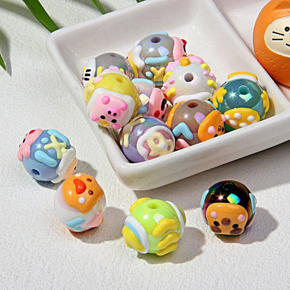 Cartoon Hand-painted Beads DIY Beads Acrylic Beads