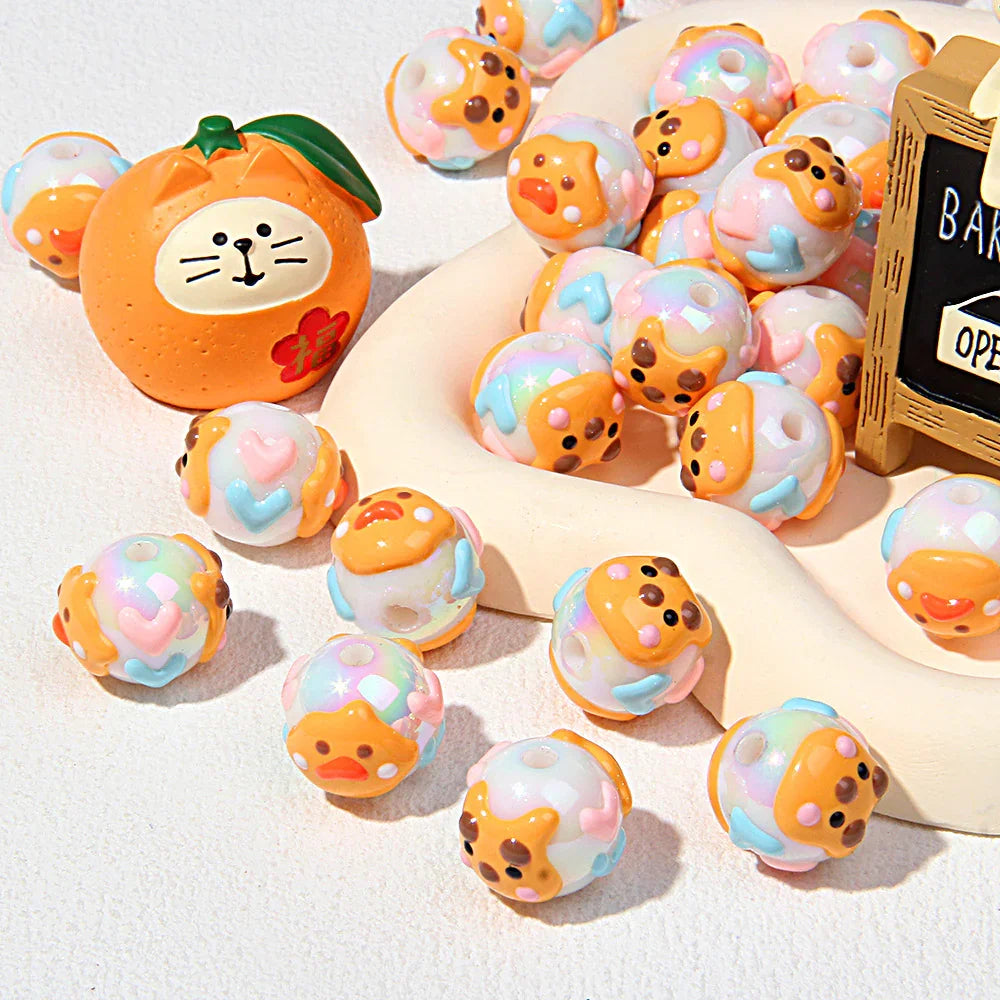 Cartoon Hand-painted Beads DIY Beads Acrylic Beads