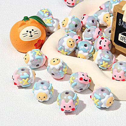 Cartoon Hand-painted Beads DIY Beads Acrylic Beads
