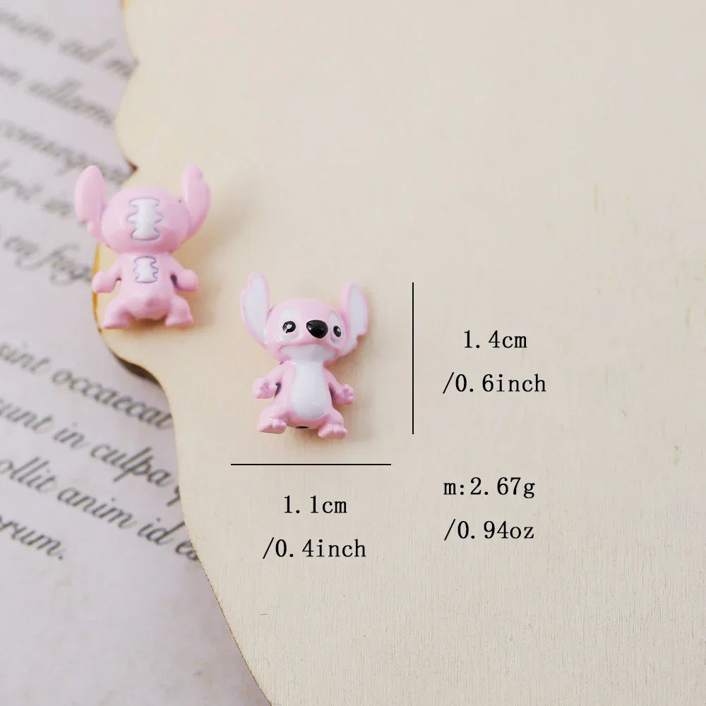 Cartoon Character Stitch Through-hole Alloy Accessories 3D | Acrylic Bead for DIY Bracelet Keychain Jewelry Making
