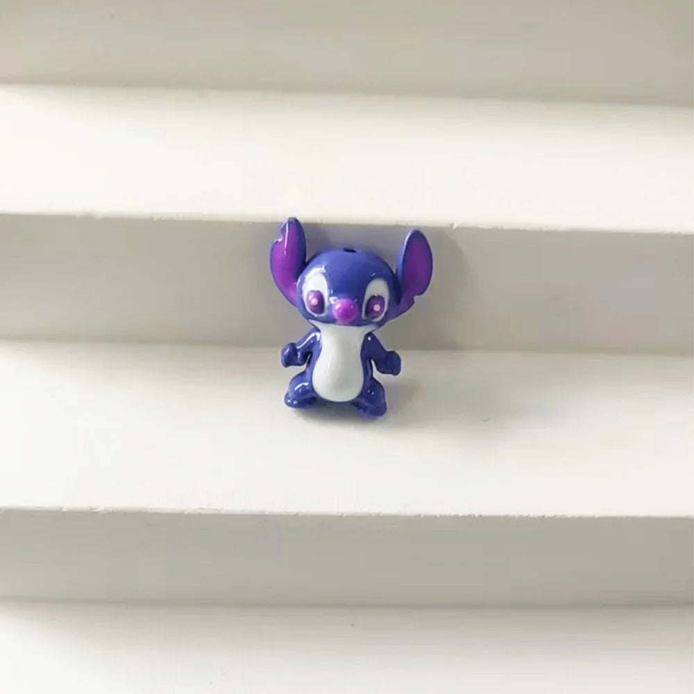 Cartoon Character Stitch Through-hole Alloy Accessories 3D | Acrylic Bead for DIY Bracelet Keychain Jewelry Making