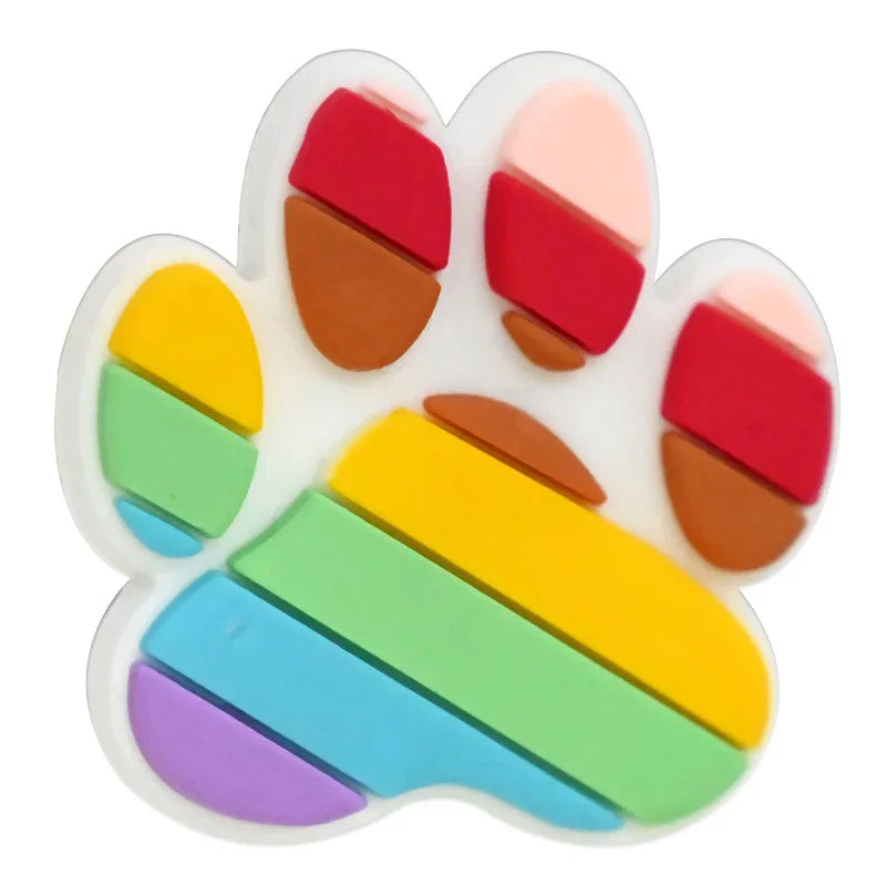 Dog Paw Print Creative Ballpoint Pen Silicone Focus Beads