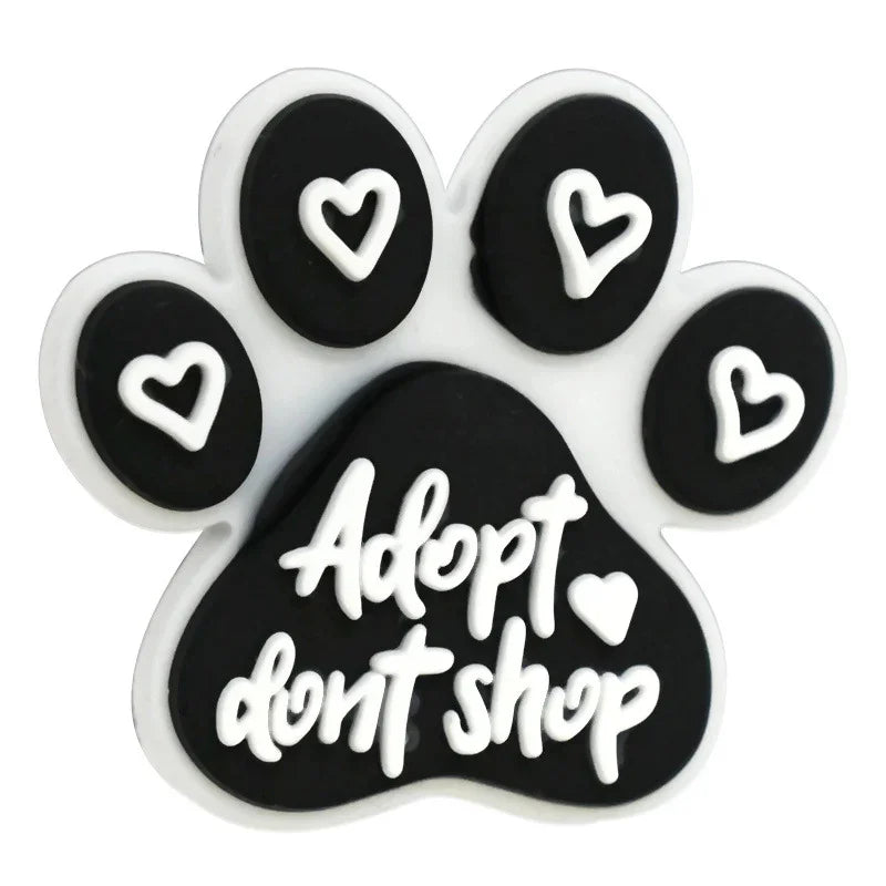 Dog Paw Print Creative Ballpoint Pen Silicone Focus Beads | Silicone Focal Bead for DIY Keychain & Pen Wrap