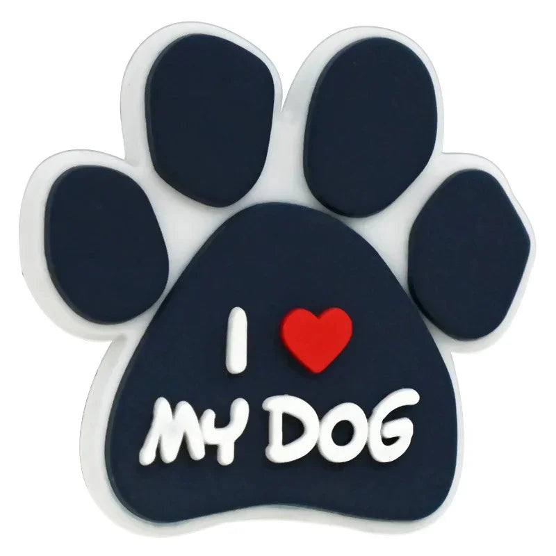Dog Paw Print Creative Ballpoint Pen Silicone Focus Beads | Silicone Focal Bead for DIY Keychain & Pen Wrap