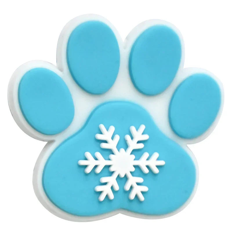 Dog Paw Print Creative Ballpoint Pen Silicone Focus Beads | Silicone Focal Bead for DIY Keychain & Pen Wrap