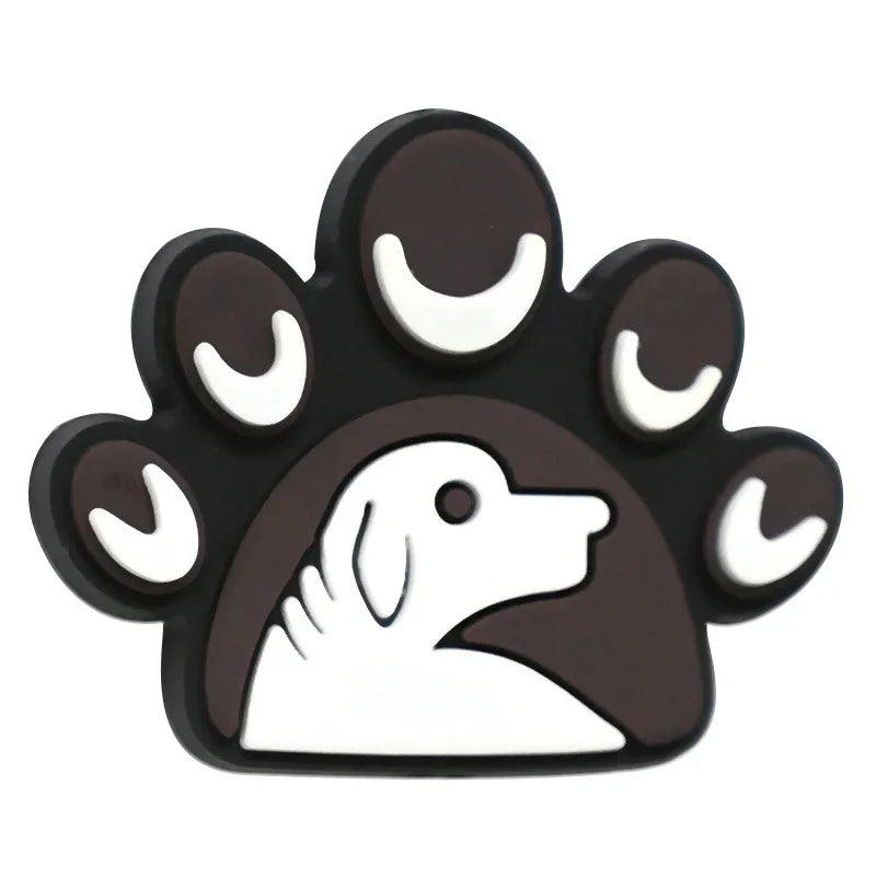 Dog Paw Print Creative Ballpoint Pen Silicone Focus Beads | Silicone Focal Bead for DIY Keychain & Pen Wrap