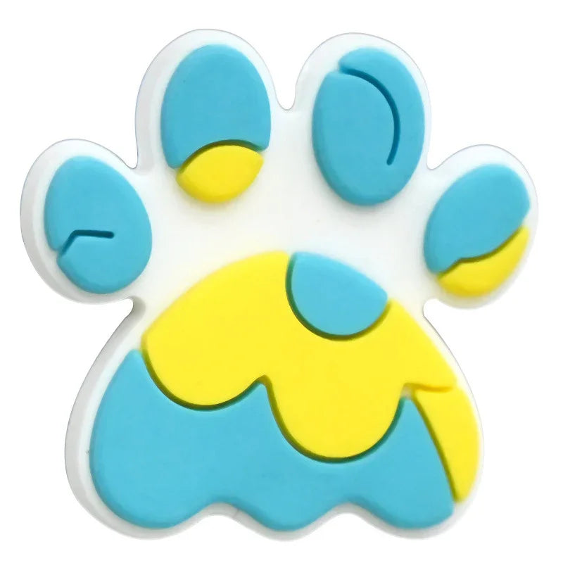 Dog Paw Print Creative Ballpoint Pen Silicone Focus Beads | Silicone Focal Bead for DIY Keychain & Pen Wrap