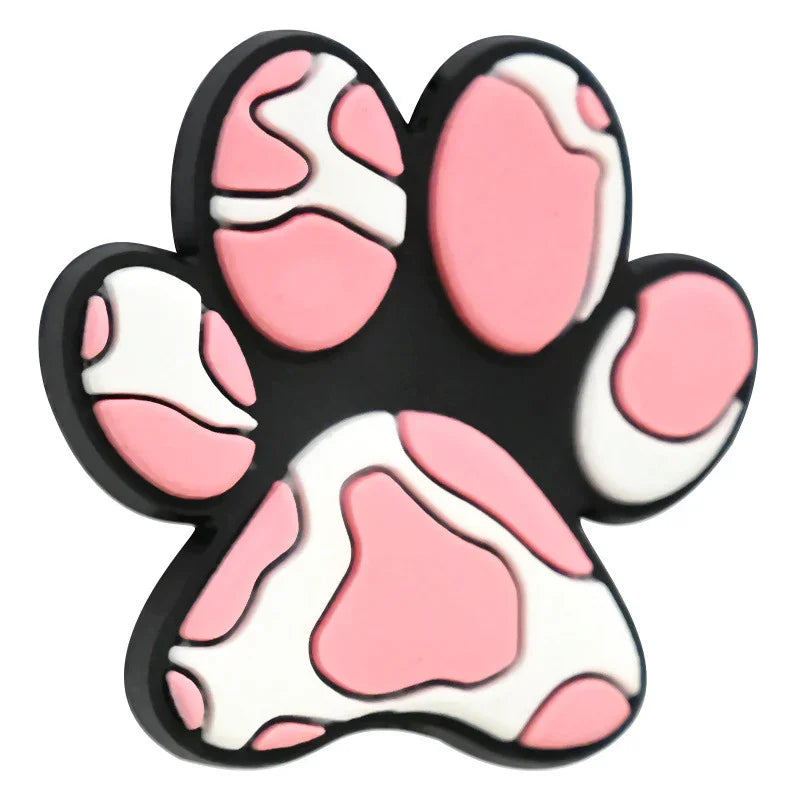 Dog Paw Print Creative Ballpoint Pen Silicone Focus Beads | Silicone Focal Bead for DIY Keychain & Pen Wrap