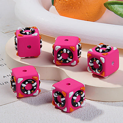 Swimming Ring Square Hand-painted Beads Scattered Beads Painted Beads