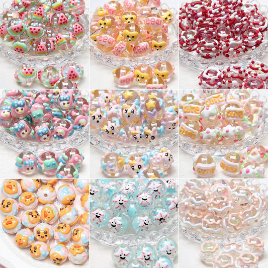 Hand-painted Beads Cartoon Duck Chick Beads Loose Beads