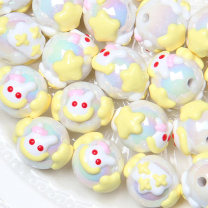 Hand-painted Beads Cartoon Duck Chick Beads Loose Beads